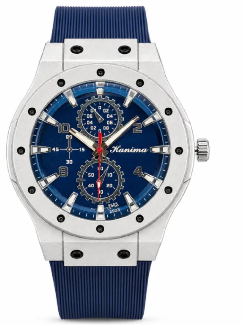 Quartz Watch Men Watch BLUE & SILVER